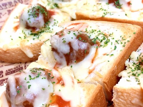 ミートボールでチーズトースト レシピ 作り方 By Cocono 楽天レシピ ミートボールでチーズトースト レシピ 作り方 By Cocono 楽天レシピ